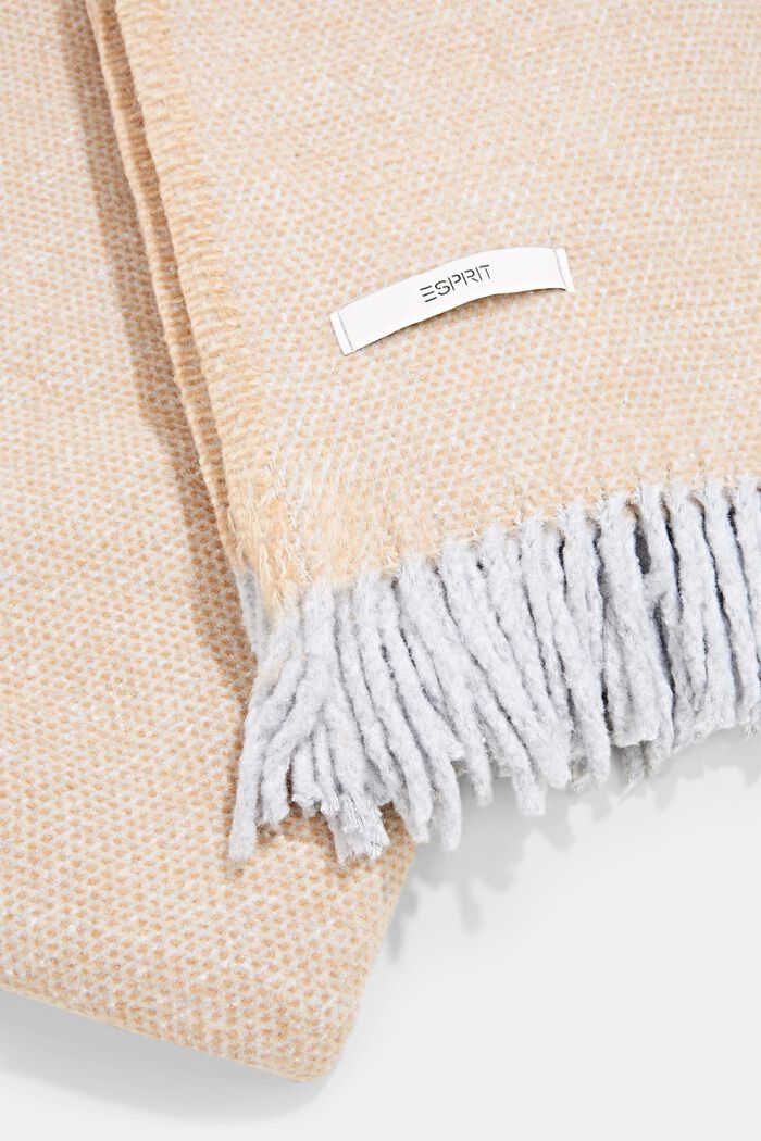 Soft throw in blended cotton, CURRY, detail image number 2