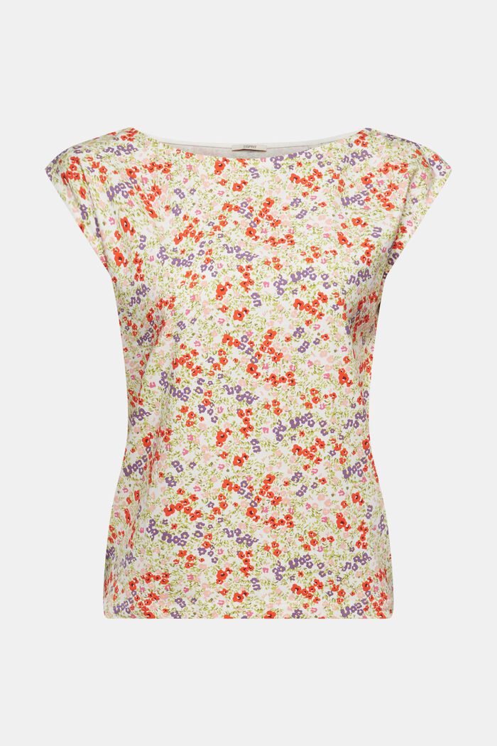 T-shirt with floral print, WHITE, detail image number 5