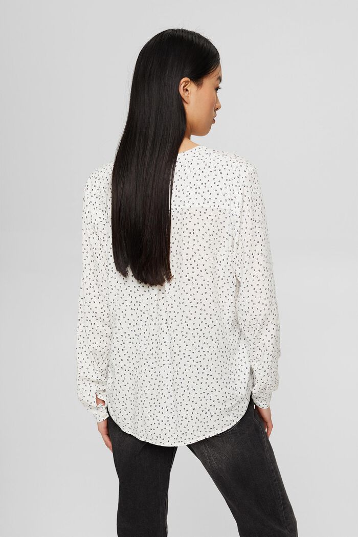 Henley blouse made of LENZING™ ECOVERO™, NEW OFF WHITE, detail image number 3