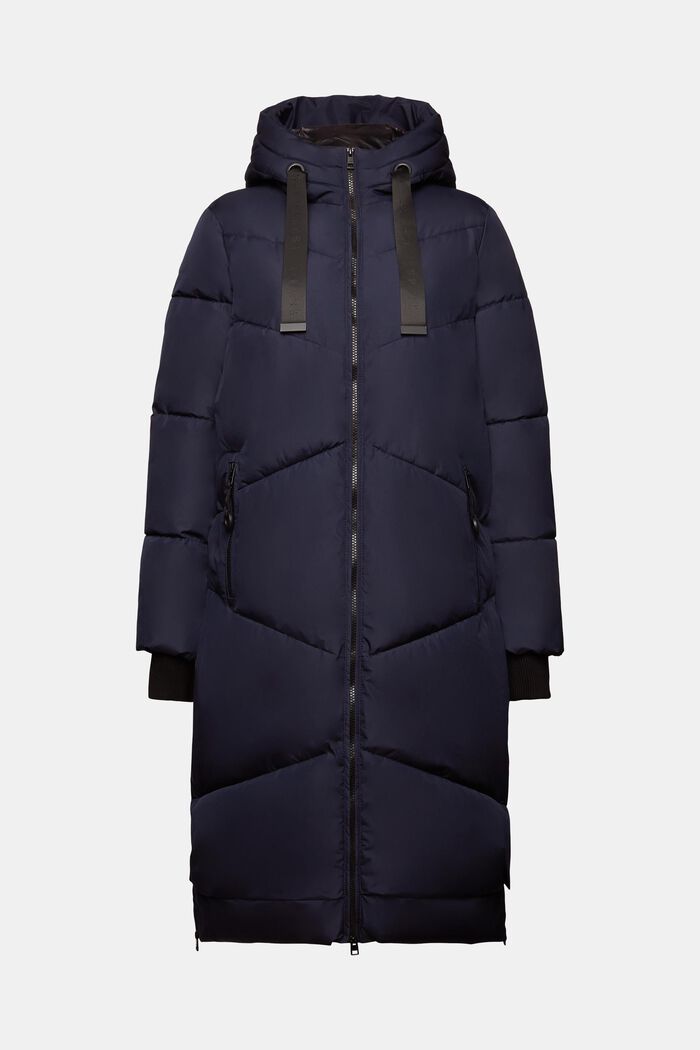 Hooded Quilted Puffer Coat, NAVY, detail image number 6