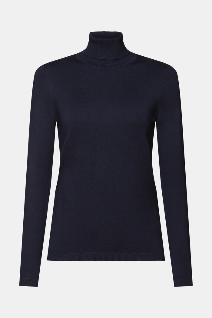 Long-Sleeve Turtleneck Sweater, NAVY, detail image number 6