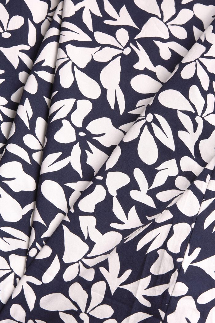 Cotton blouse with a print, NAVY, detail image number 5