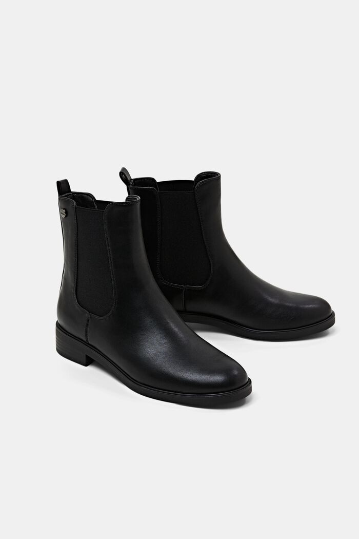Vegan Leather Chelsea Boots, BLACK, detail image number 6