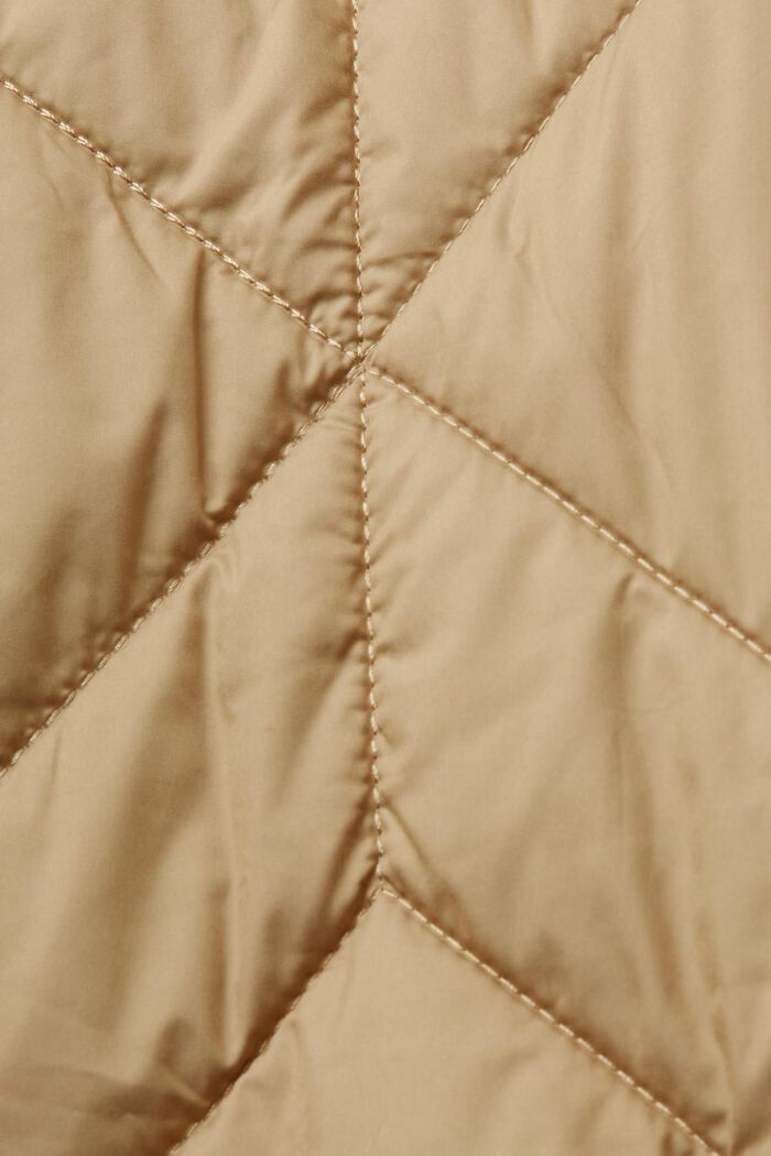 ESPRIT - Recycled: quilted jacket with teddy lining at our online shop