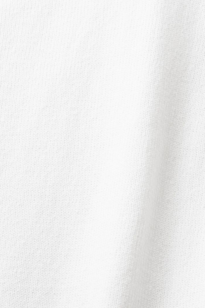 Cotton-Linen Sweater, WHITE, detail image number 5