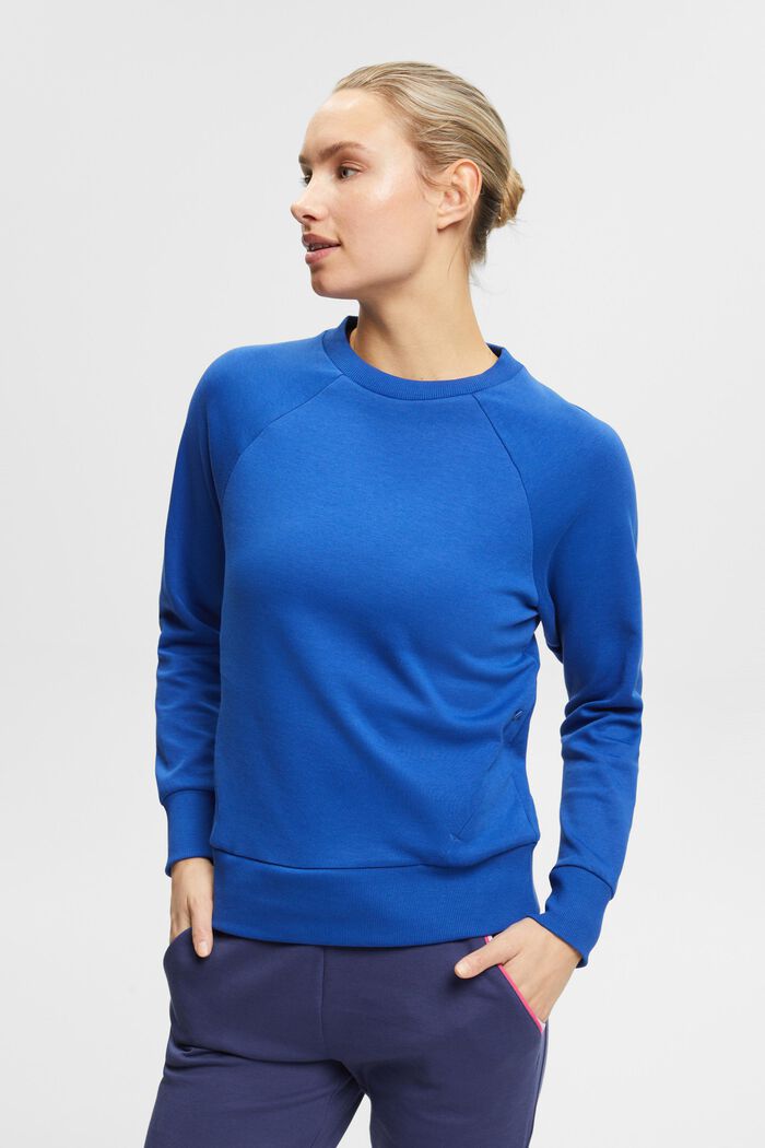 Sweatshirt with zip pockets, BRIGHT BLUE, detail image number 0