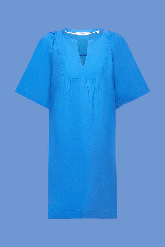 Mini dress, cotton-linen blend, BRIGHT BLUE, detail image number 6