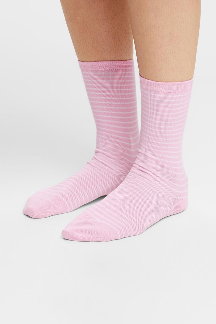 2-Pack Striped Chunky Knit Socks, PINK, detail image number 1