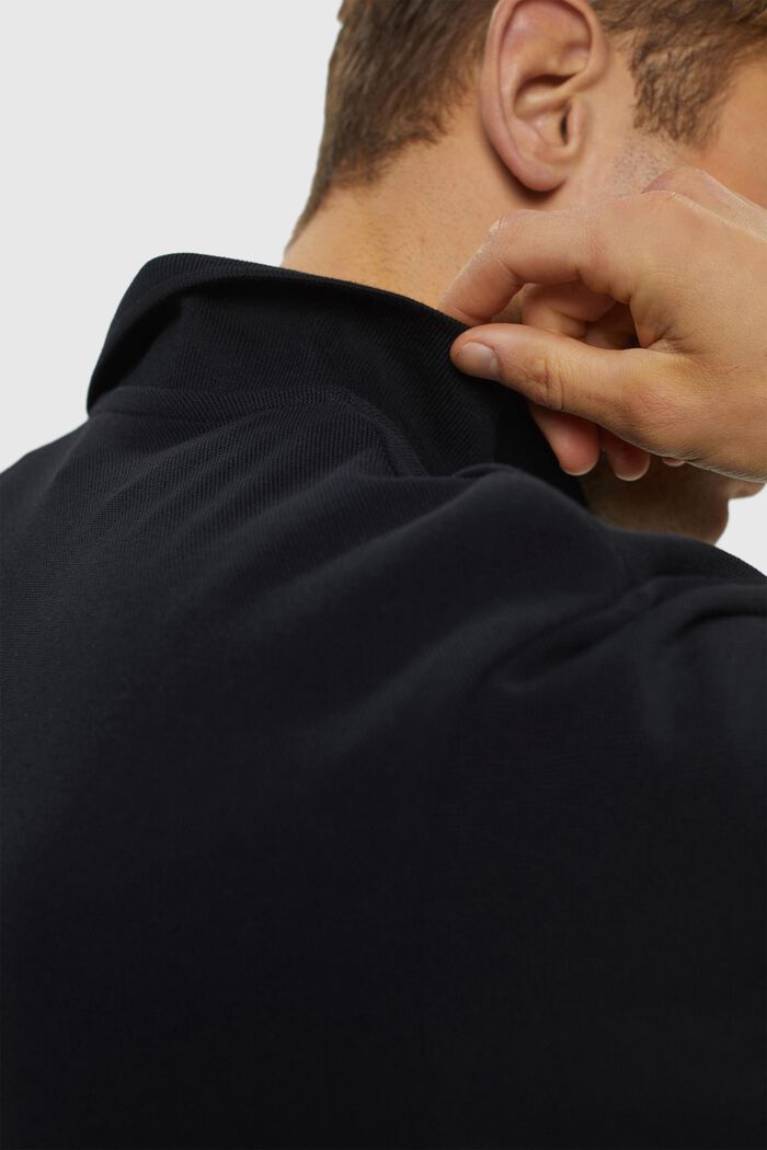 Polo shirt, BLACK, detail image number 2