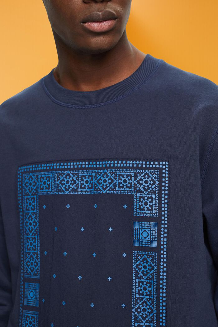 Sweatshirt with front print, NAVY, detail image number 2