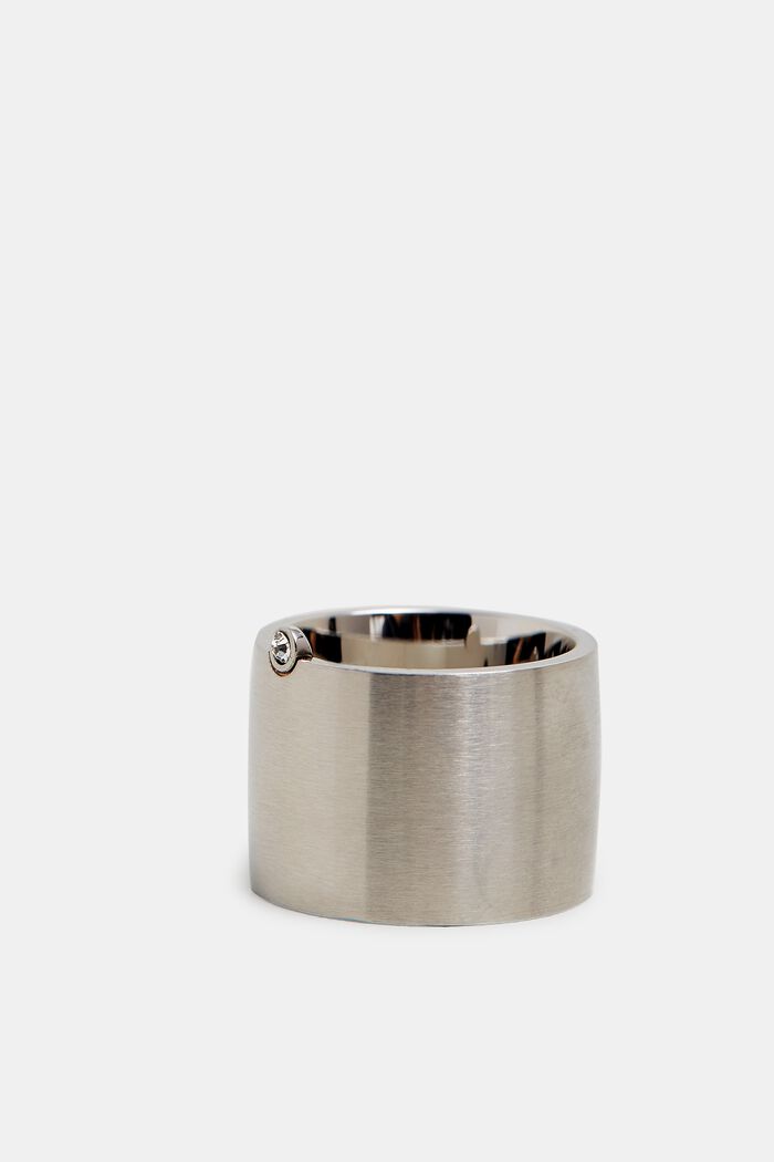Statement ring with zirconia, made of stainless steel