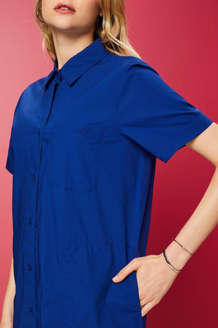 Mini shirt dress, 100% cotton, INK, detail image number 2