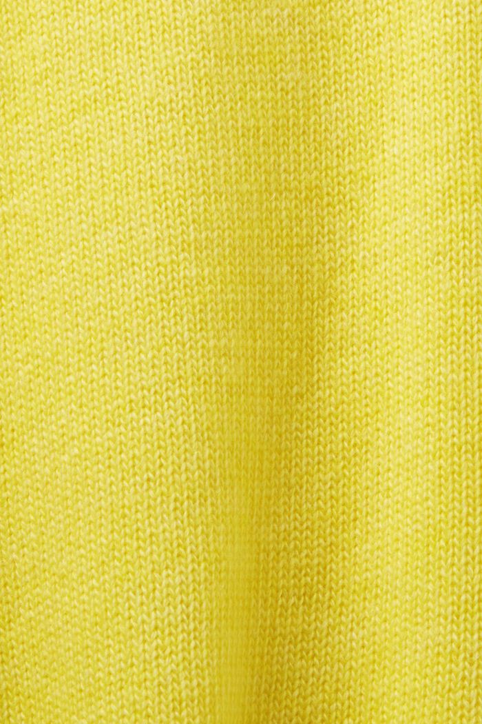 Wool-Blend Mockneck Sweater, PASTEL YELLOW, detail image number 5