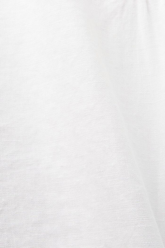Sleeveless Linen Babydoll Blouse, WHITE, detail image number 5