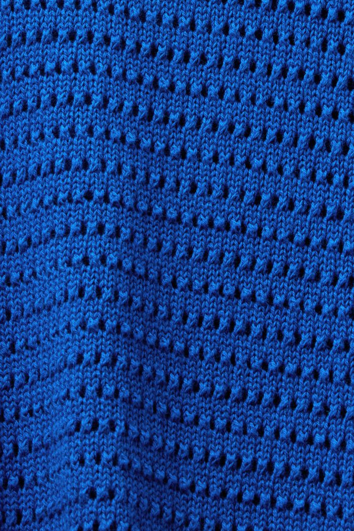 Mesh Sweater, BRIGHT BLUE, detail image number 5