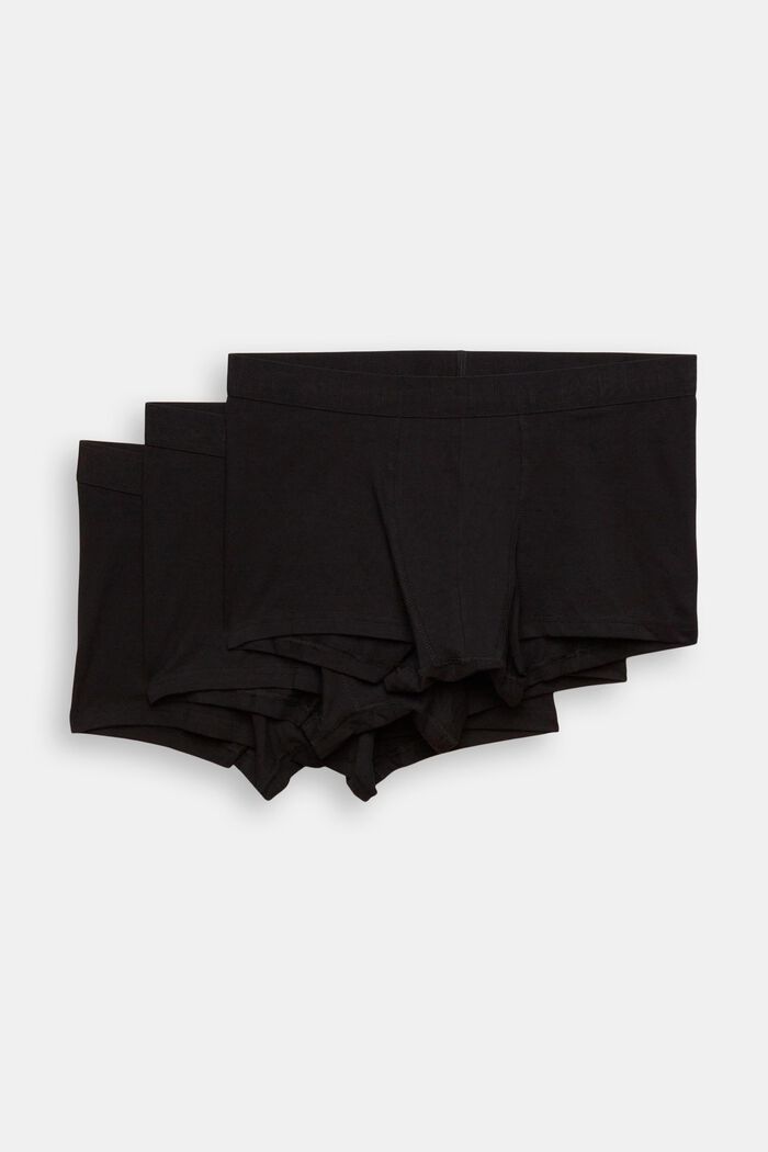 Multi-pack short cotton stretch men's shorts, BLACK, detail image number 1