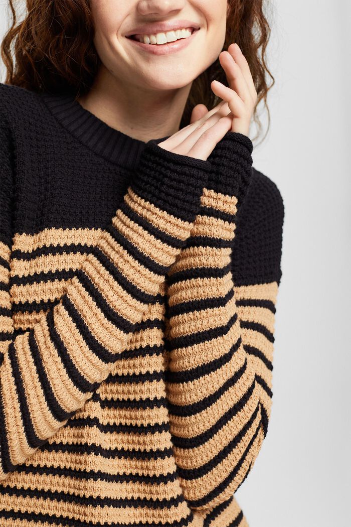 Textured knitted jumper, NEW BLACK, detail image number 0