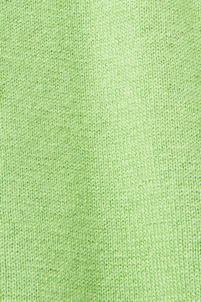 Short sleeve jumper, cotton blend, GREEN, detail image number 5