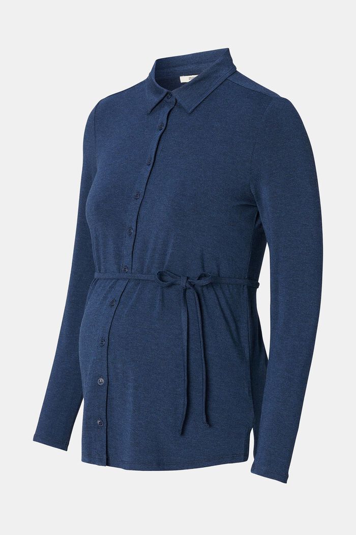 Jersey blouse with nursing function, DARK BLUE, detail image number 2