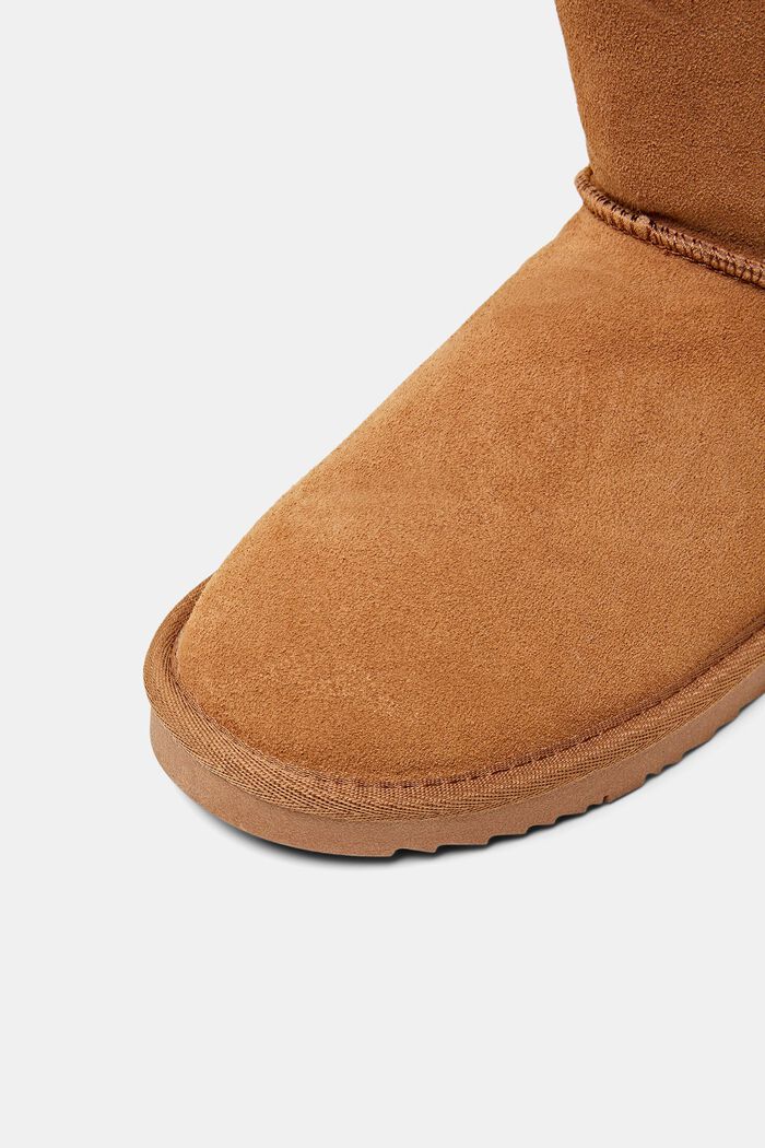 Velours winter boots with faux fur lining, CARAMEL, detail image number 3