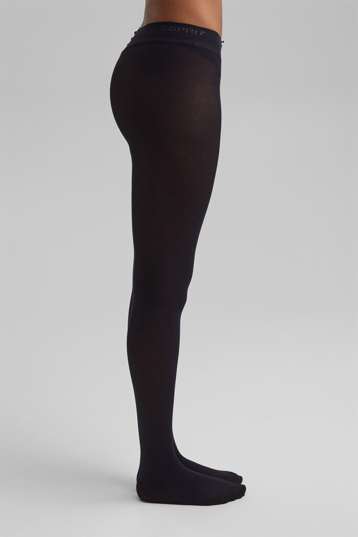 Opaque cotton blend tights