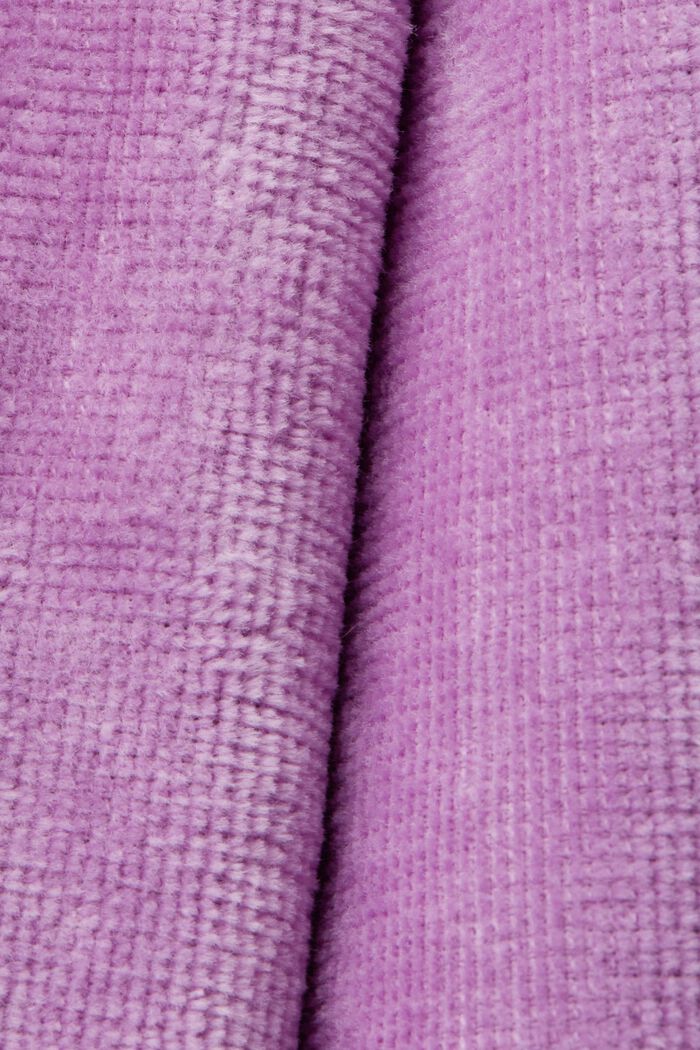 Suede bathrobe made of 100% cotton, DARK LILAC, detail image number 1