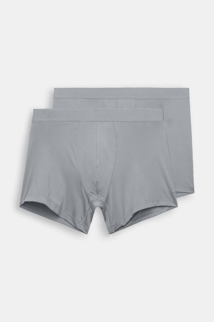 Multi-pack long microfibre stretch men's shorts, DARK GREY, detail image number 1