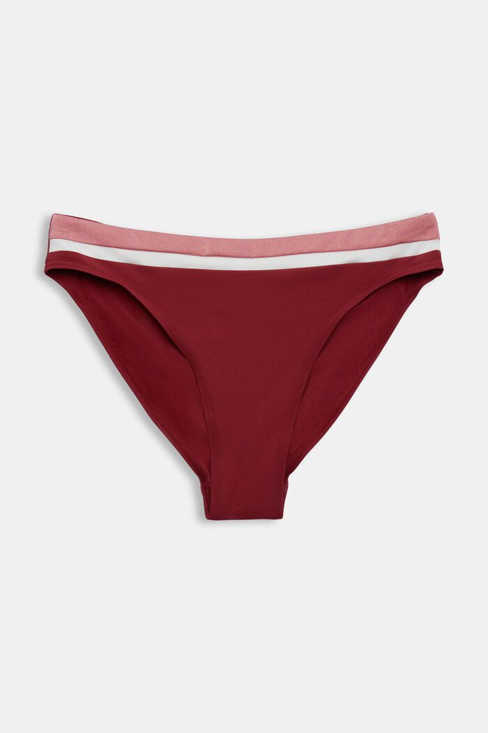 Tri-colour bikini bottoms, DARK RED, detail image number 4