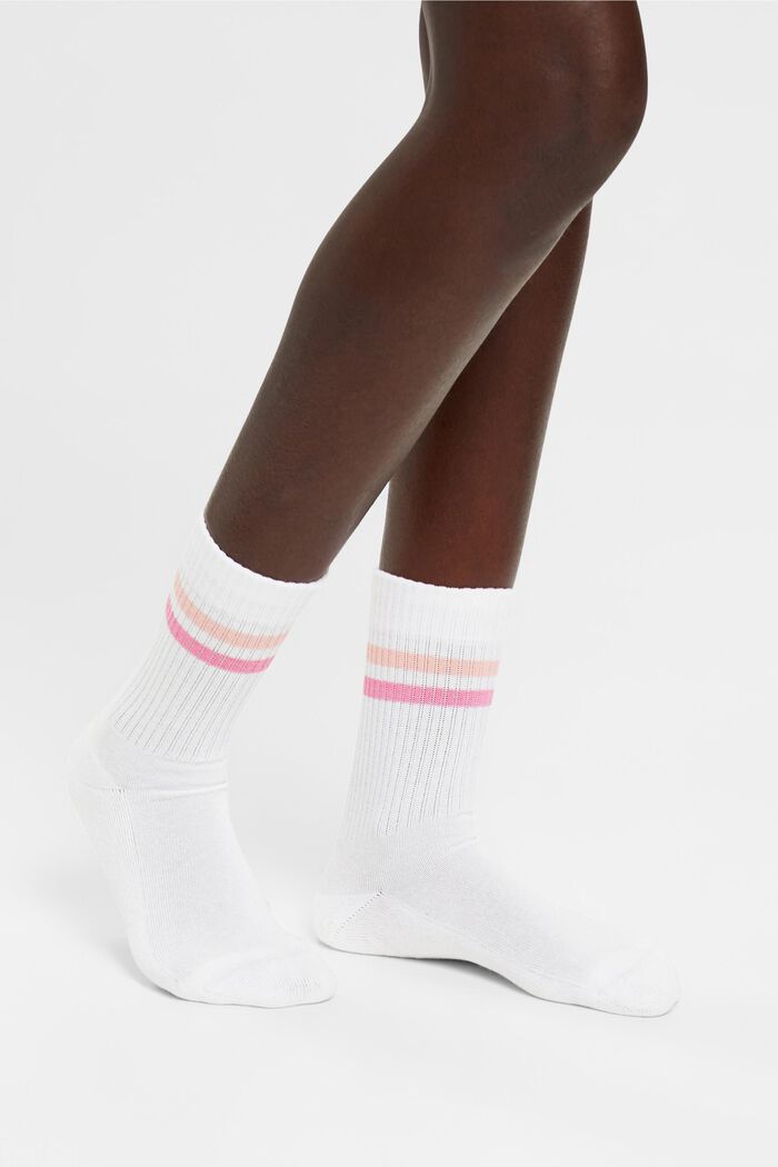2-Pack Rib-Knit Socks, WOOLWHITE, detail image number 2