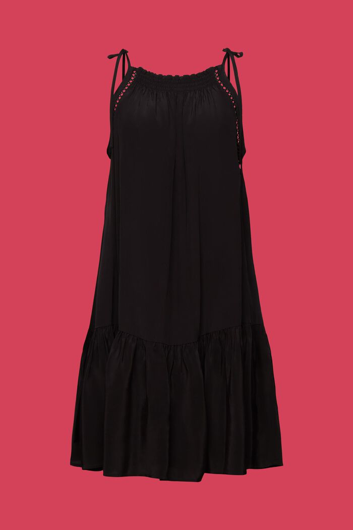 Strappy dress with smock, BLACK, detail image number 6