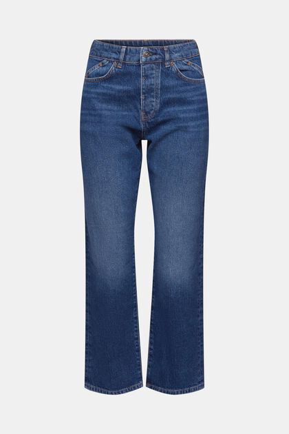 High-rise dad jeans, BLUE MEDIUM WASHED, overview