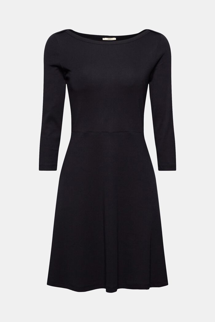 Jersey dress made of organic cotton, BLACK, detail image number 0