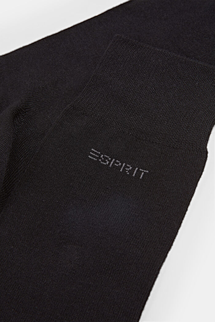 Pack of 5 socks, blended organic cotton, BLACK, detail image number 1