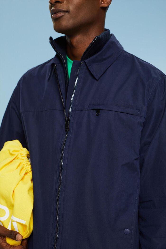 Zip-Up Jacket, DARK BLUE, detail image number 3