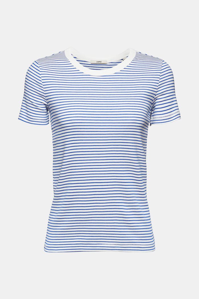 Striped cotton T-shirt, BLUE, detail image number 6