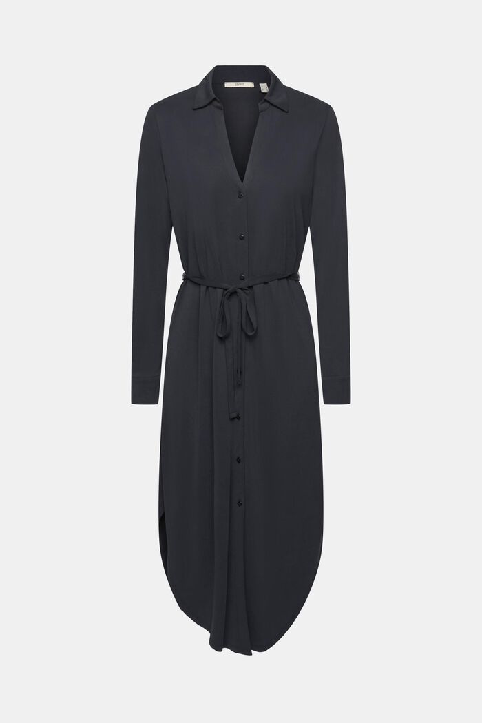 Jersey blouse dress, BLACK, detail image number 7