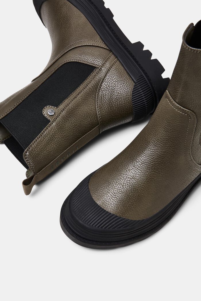 Faux leather Chelsea boots, LIGHT KHAKI, detail image number 2