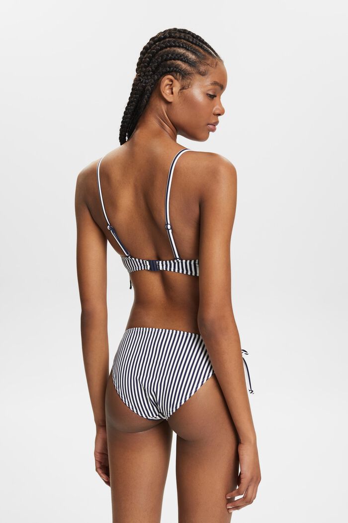 Striped Padded Bikini Top, NAVY, detail image number 3