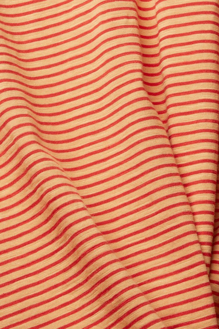 Long sleeve top with a striped pattern, PEACH, detail image number 1