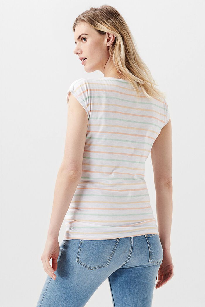 Striped T-shirt in organic cotton, BRIGHT WHITE, detail image number 2