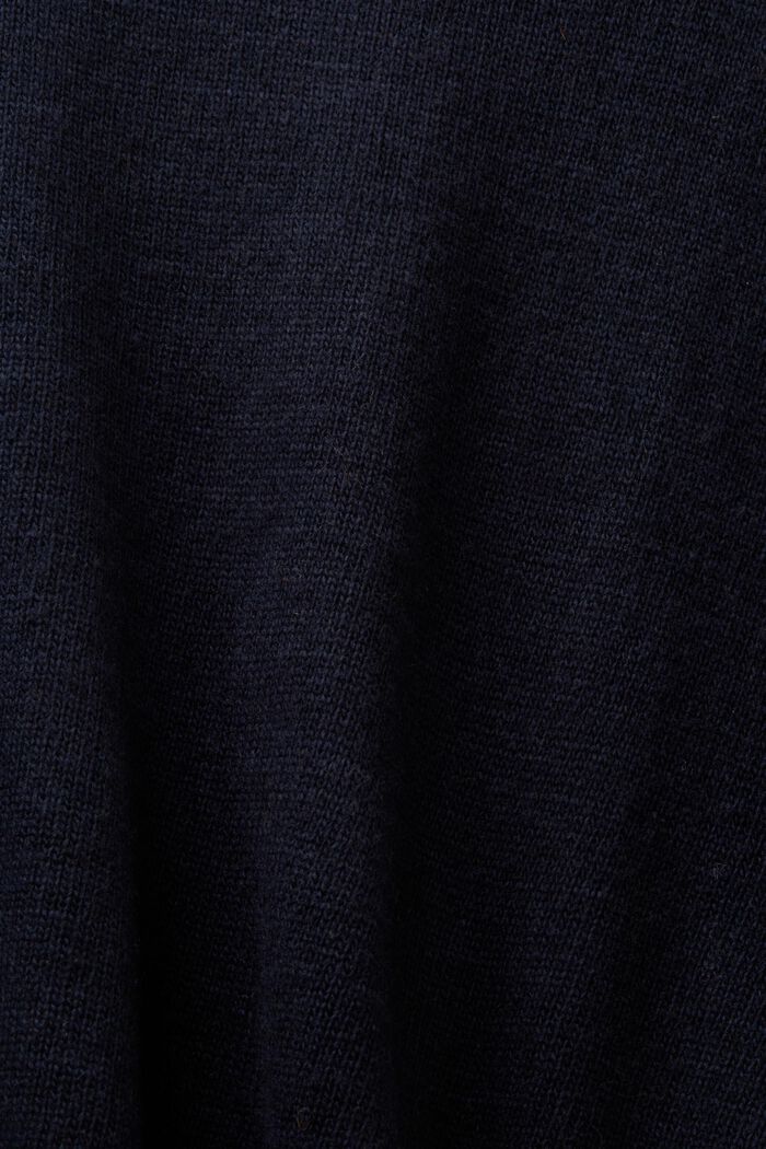 Wool-Blend Mockneck Sweater, NAVY, detail image number 5
