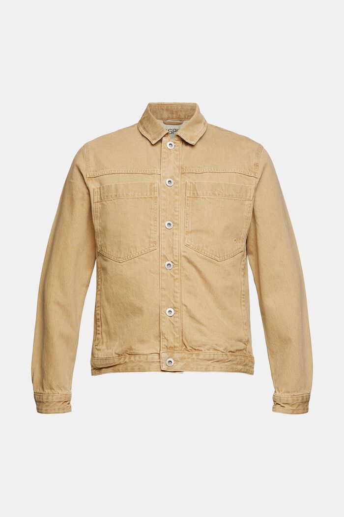 Pure cotton denim jacket, SAND, detail image number 7