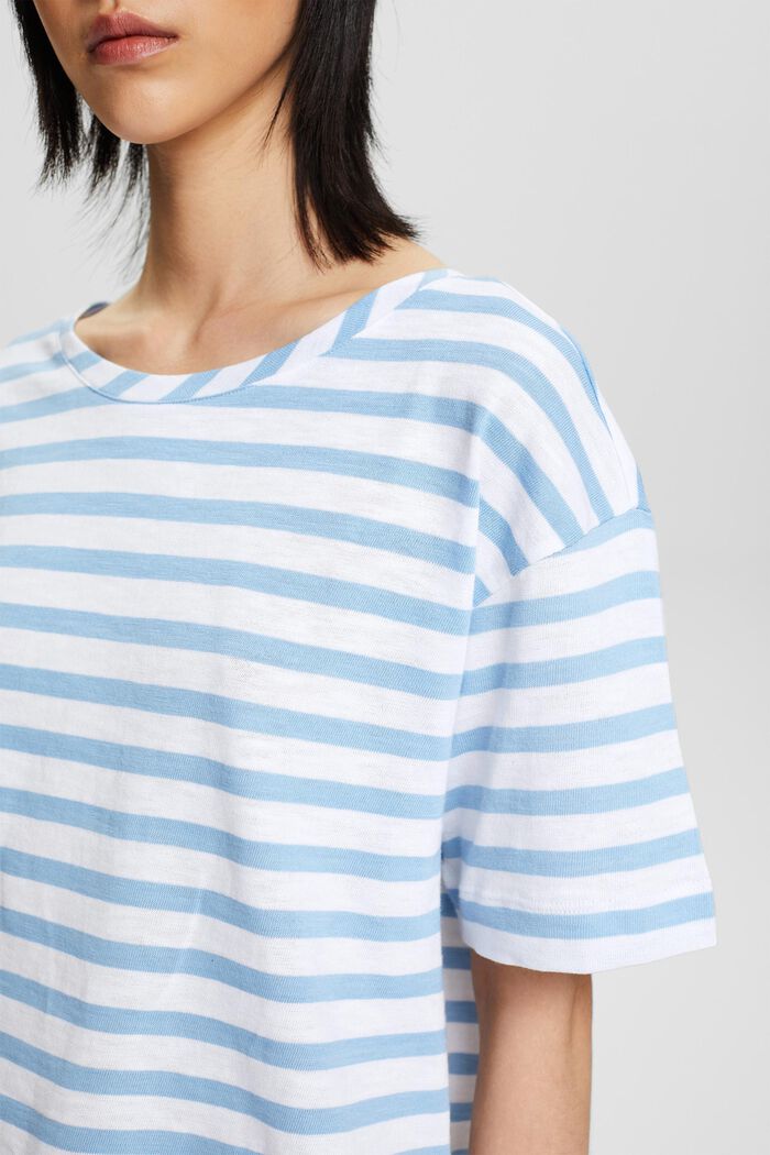 striped T-shirt, LIGHT TURQUOISE, detail image number 2