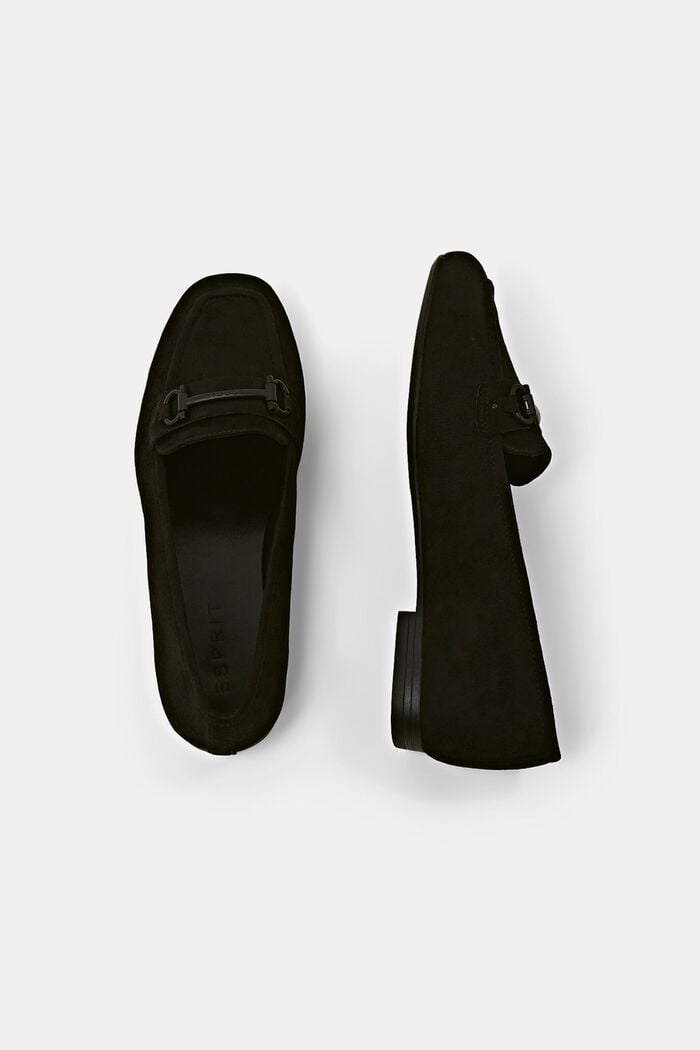 Faux Suede Loafers, BLACK, detail image number 5