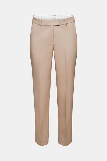 SO MUCH Womens Straight Trousers IT 46 Large W32 L32 Beige Classic