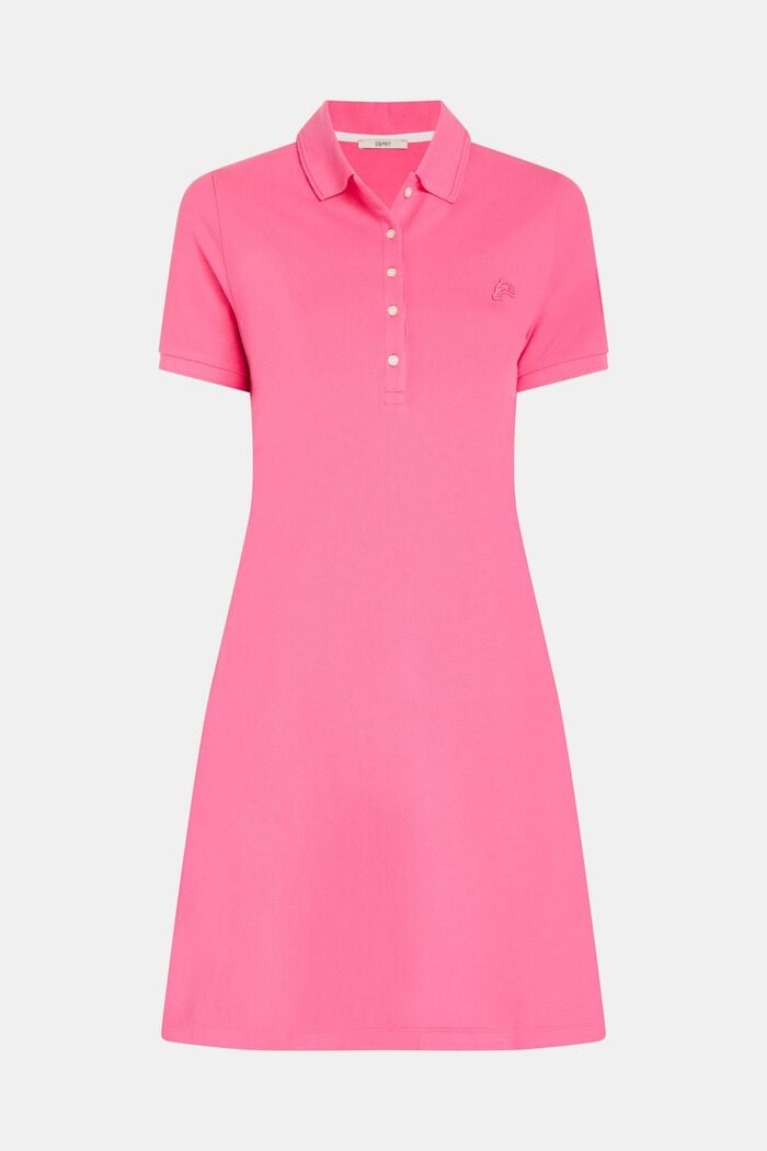 Dolphin Tennis Club Classic Polo Dress, PINK, overview
